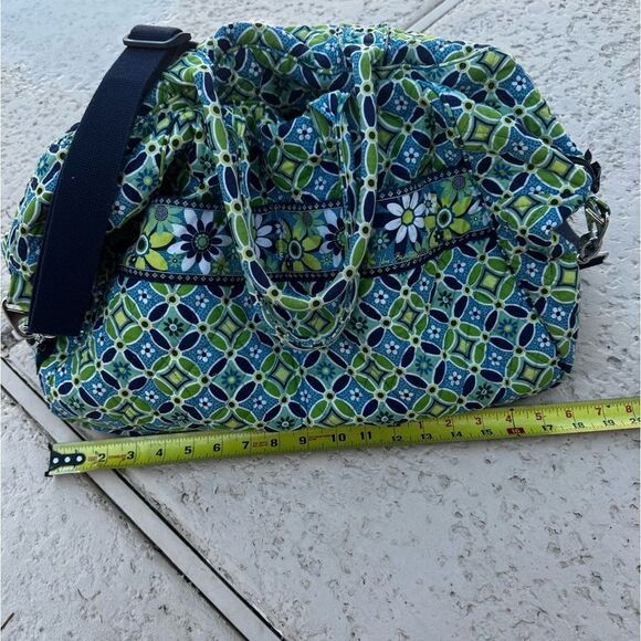 Vera Bradley Weekender Bag Floral Patterned Blue & Green with adjustable… - Picture 9 of 12